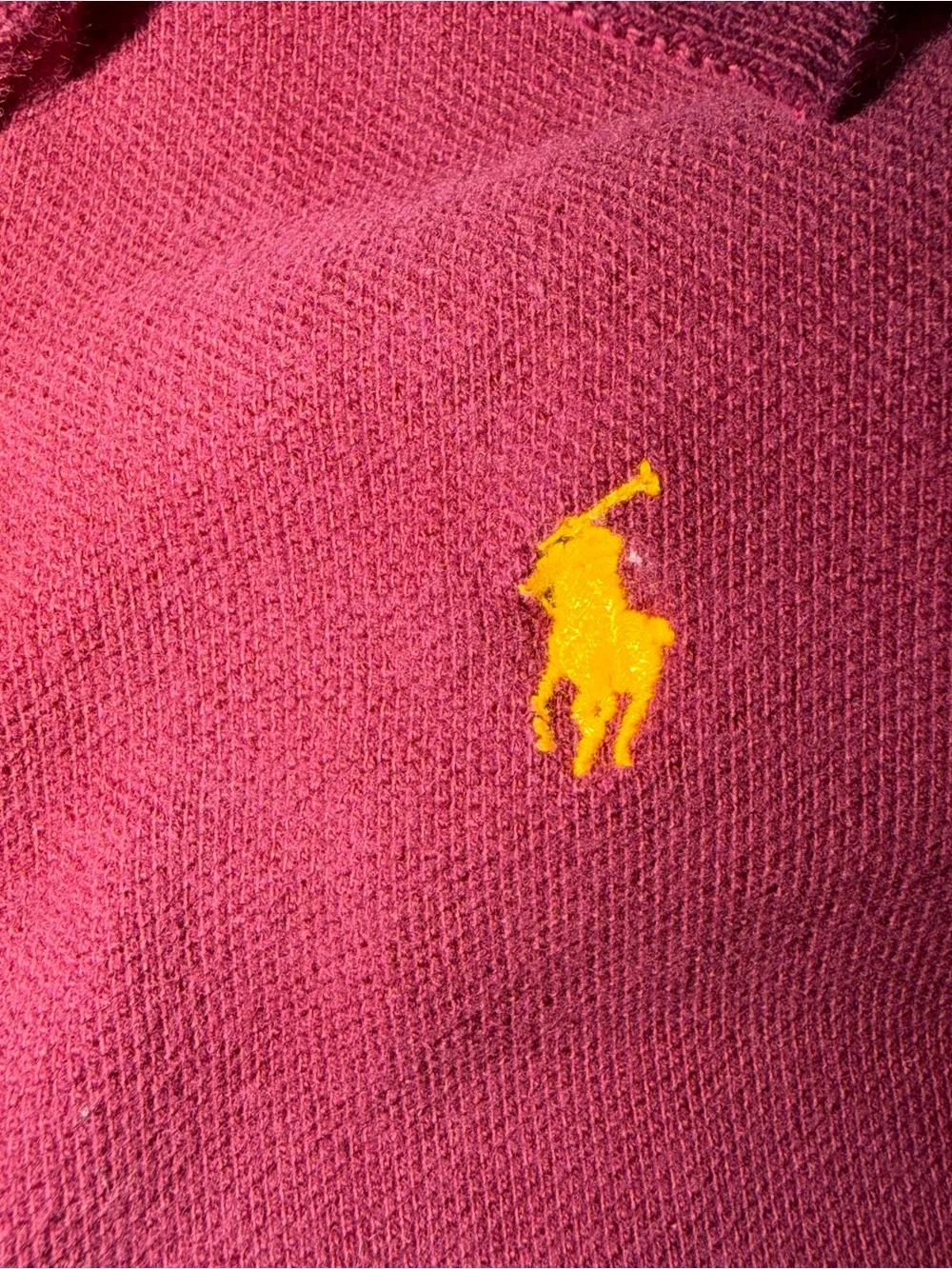 Ralph Lauren Boys Burgundy Long-Sleeve Polo with Yellow Pony